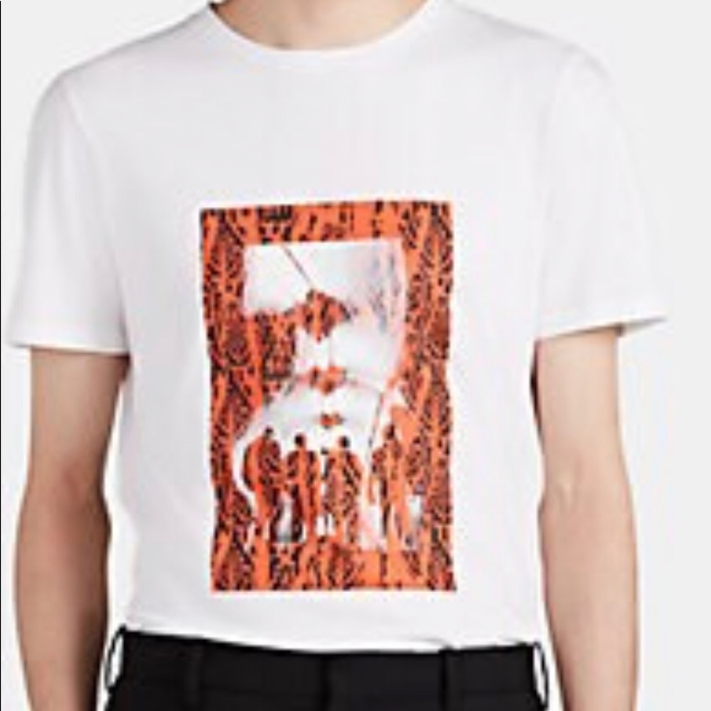 Neil Barrett Mens White/Red T shirt Size M
